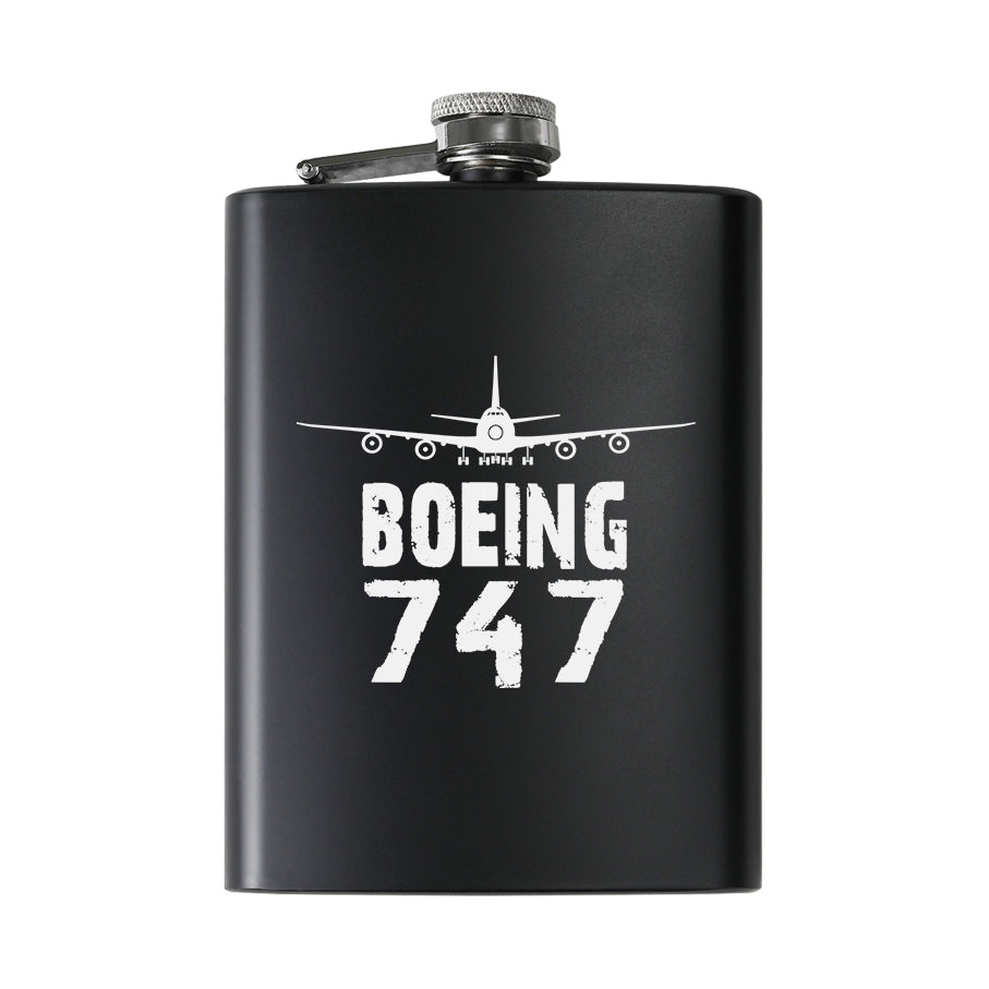 Boeing 747 & Plane Designed Stainless Steel Hip Flasks