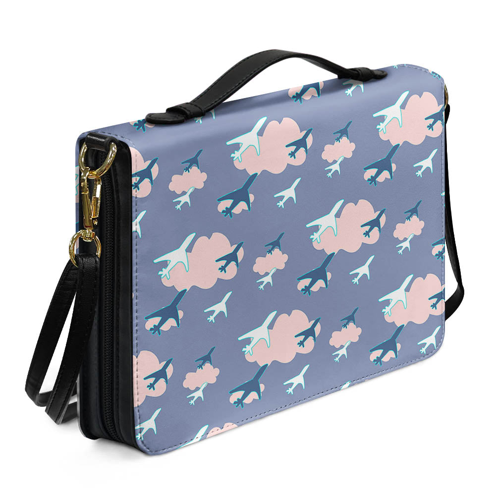 Cool & Super Airplanes (Vol2) 2 Designed PU Accessories Bags Strap Style