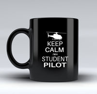 Thumbnail for Student Pilot (Helicopter) Designed Black Mugs
