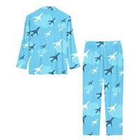 Thumbnail for Cool & Super Airplanes 2 Designed Women Button Pajamas