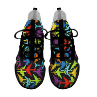 Thumbnail for Super Colourful Airplanes Designed Fashion Running Shoes