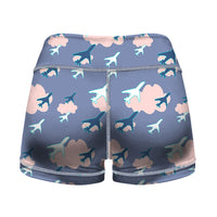 Thumbnail for Cool & Super Airplanes (Vol2) Designed Women Yoga Shorts Pants