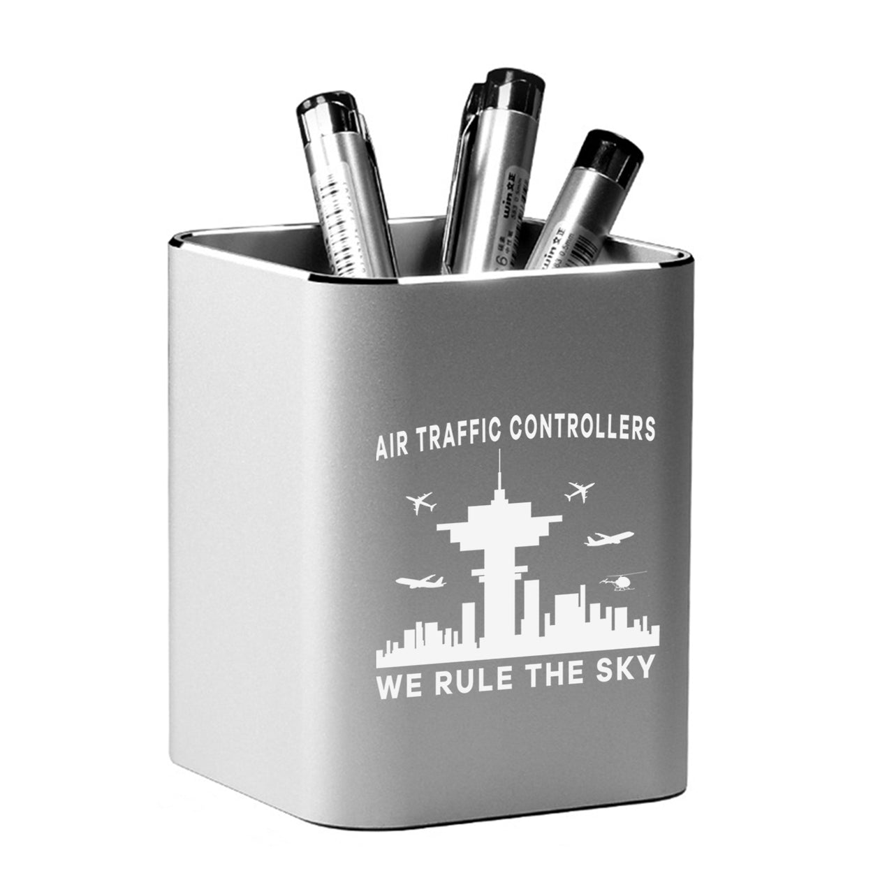Air Traffic Controllers - We Rule The Sky Designed Aluminium Alloy Pen Holders