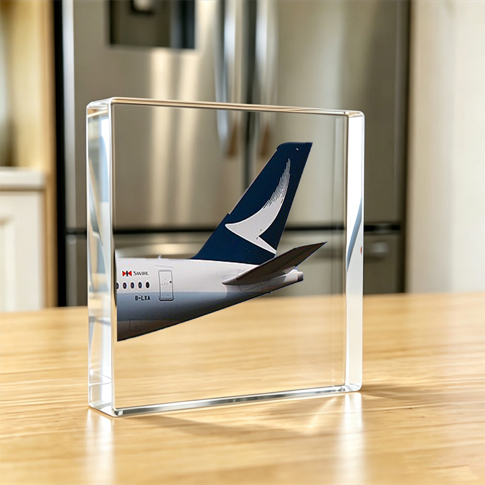 Cathay Pacific Airways Tail Logo Crystal Ornament