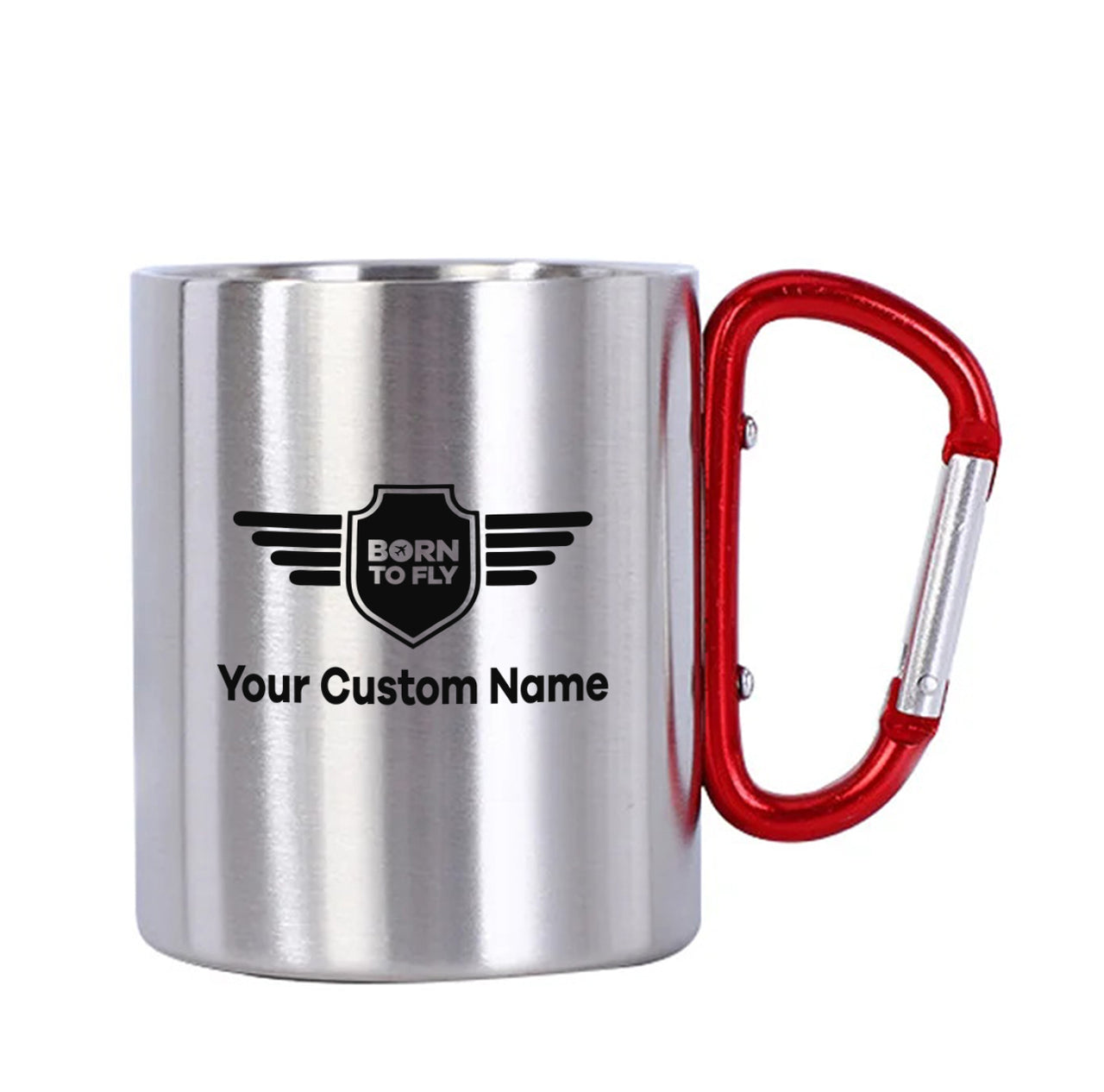 Custom Name (Badge 5) Designed Stainless Steel Outdoors Mugs