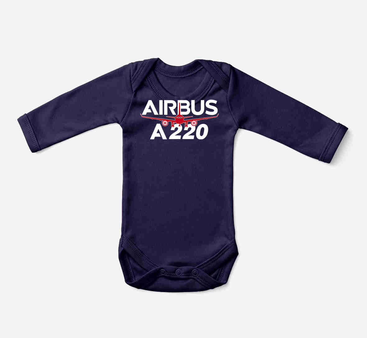 Amazing Airbus A220 Designed Baby Bodysuits