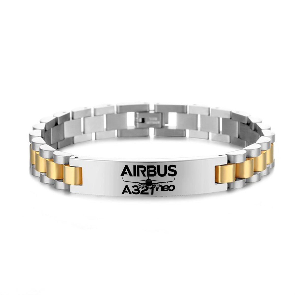 Amazing Airbus A321neo Designed Stainless Steel Chain Bracelets