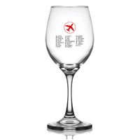 Thumbnail for Aviation Alphabet 2 Designed Wine Glasses