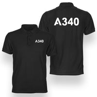 Thumbnail for A340 Flat Text Designed Double Side Polo T-Shirts