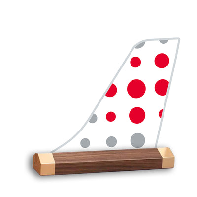 Brussels Airlines Tail Logo Desk Models aviation design on premium acrylic and metal 3D airplane tail craft.