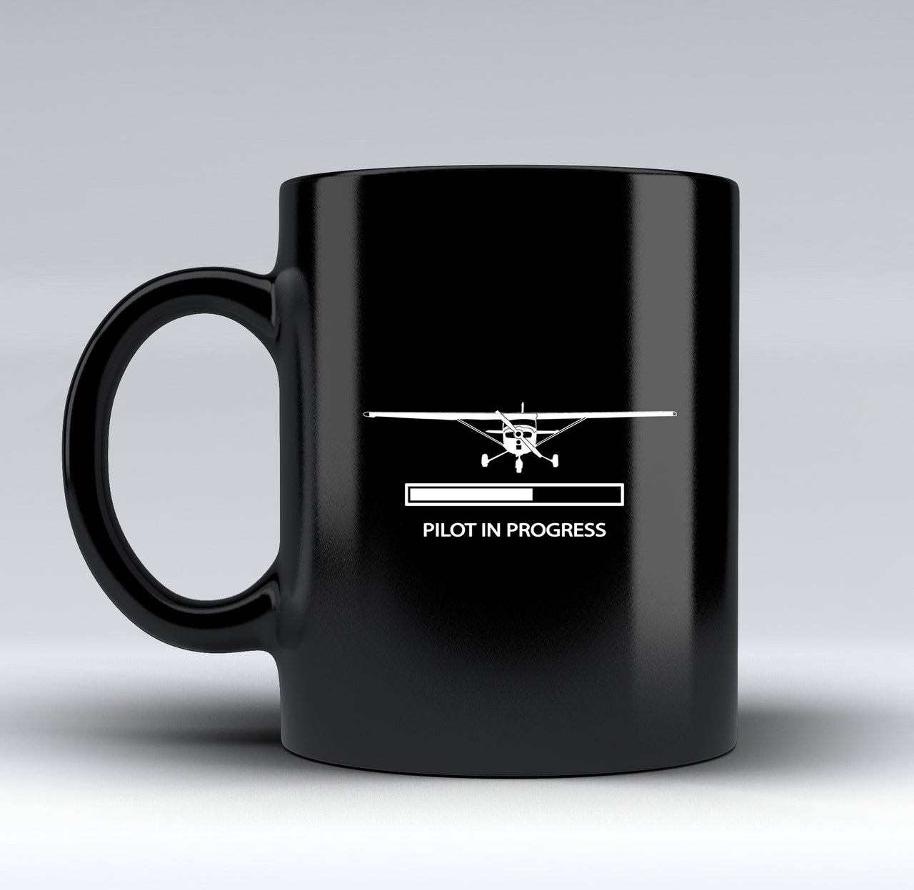 Pilot In Progress (Cessna) Designed Black Mugs
