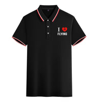 Thumbnail for I Love Flying Designed Stylish Polo T-Shirts