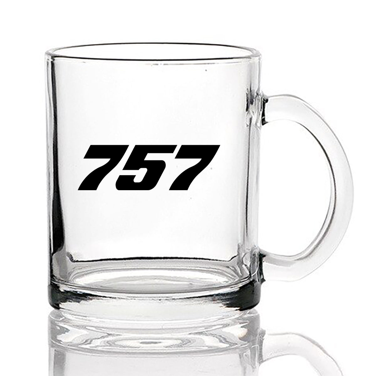 757 Flat Text Designed Coffee & Tea Glasses