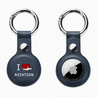 Thumbnail for I Love Aviation Design Airtags Leather Cases