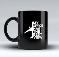 Thumbnail for My Office Has The Best View Designed Black Mugs