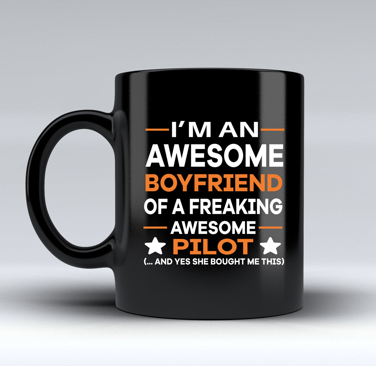 I am an Awesome Boyfriend Designed Black Mugs