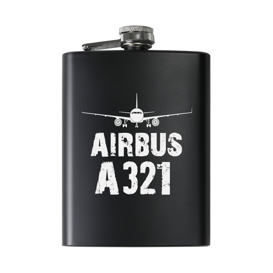 Airbus A321 & Plane Designed Stainless Steel Hip Flasks