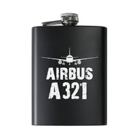 Thumbnail for Airbus A321 & Plane Designed Stainless Steel Hip Flasks
