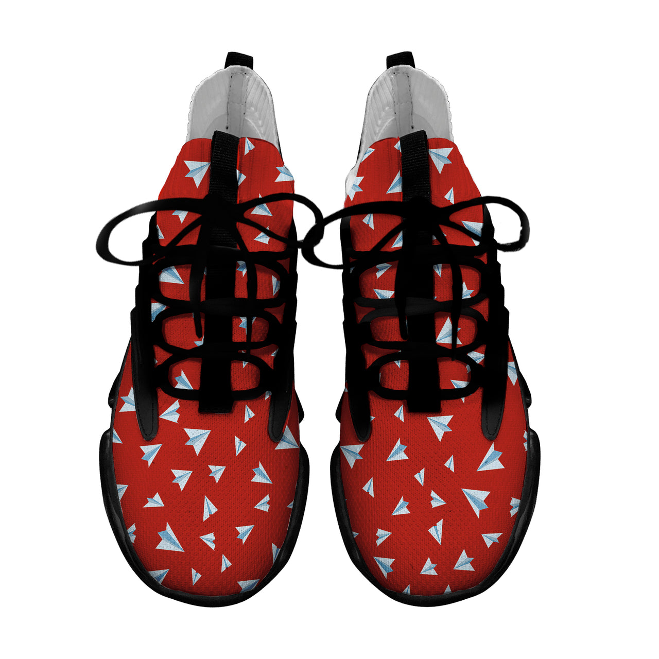 Paper Airplanes (Red) Designed Fashion Running Shoes