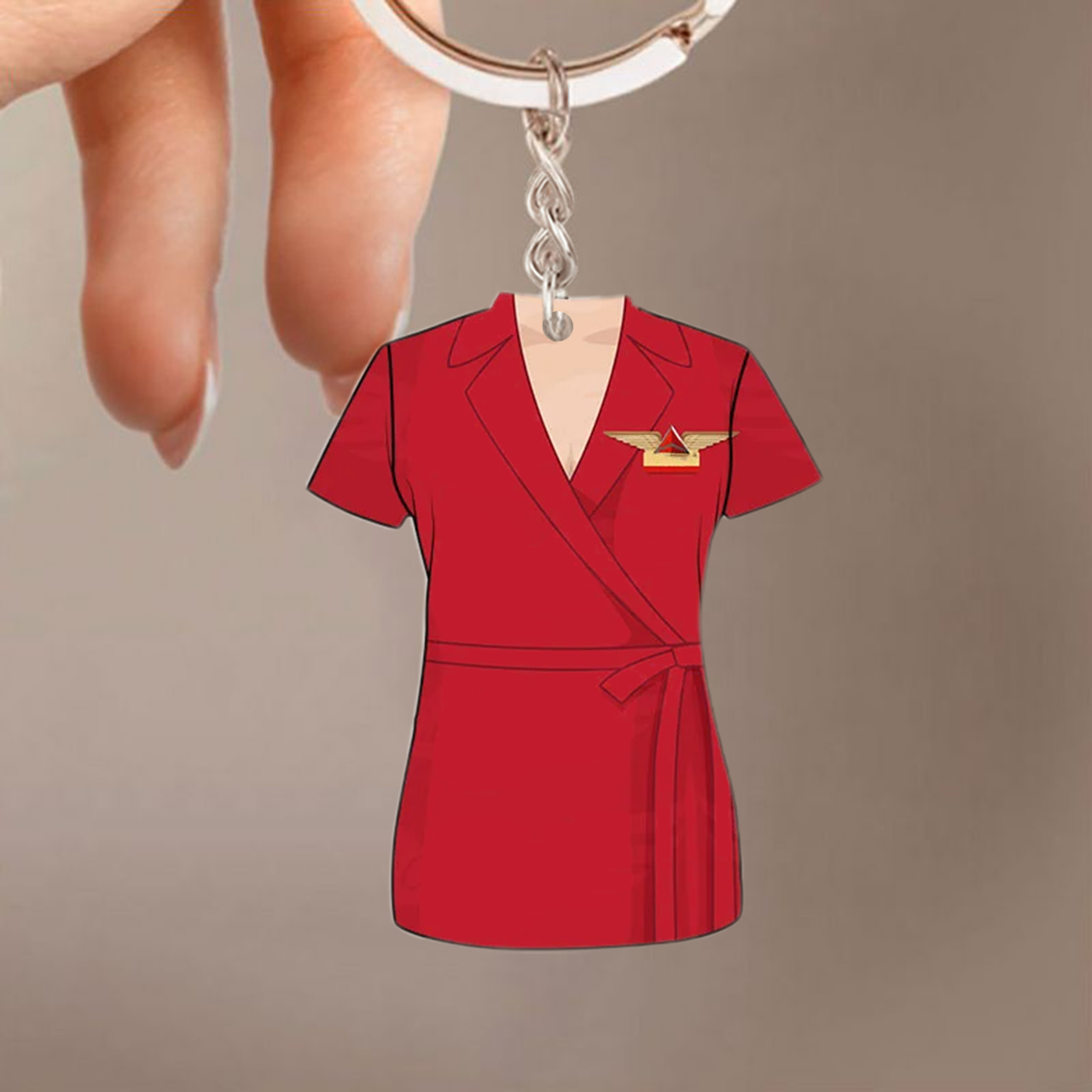 Delta Airlines Uniform Acrylic Keychain