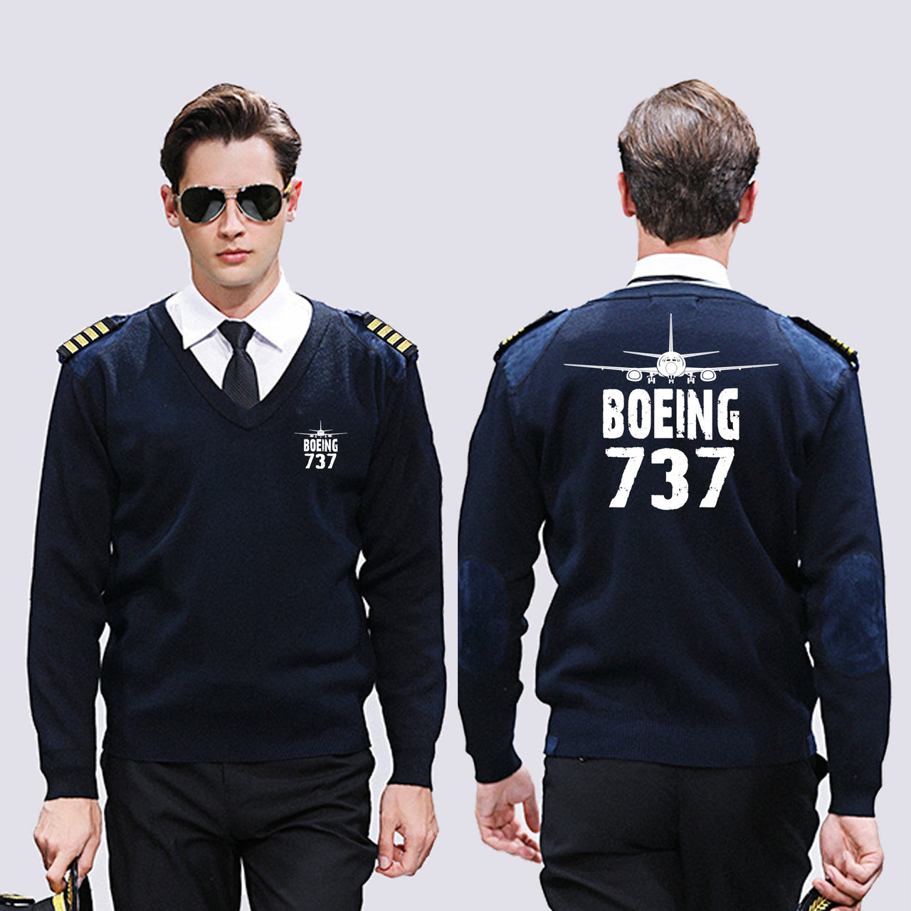 Boeing 737 & Plane Designed Wool Pilot Sweaters