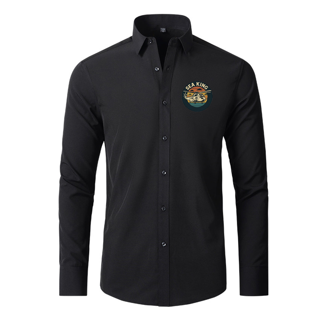 Sea King Helicopter Designed Long Sleeve Shirts