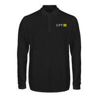 Thumbnail for CPT & 4 Lines Designed Long Sleeve Polo T-Shirts