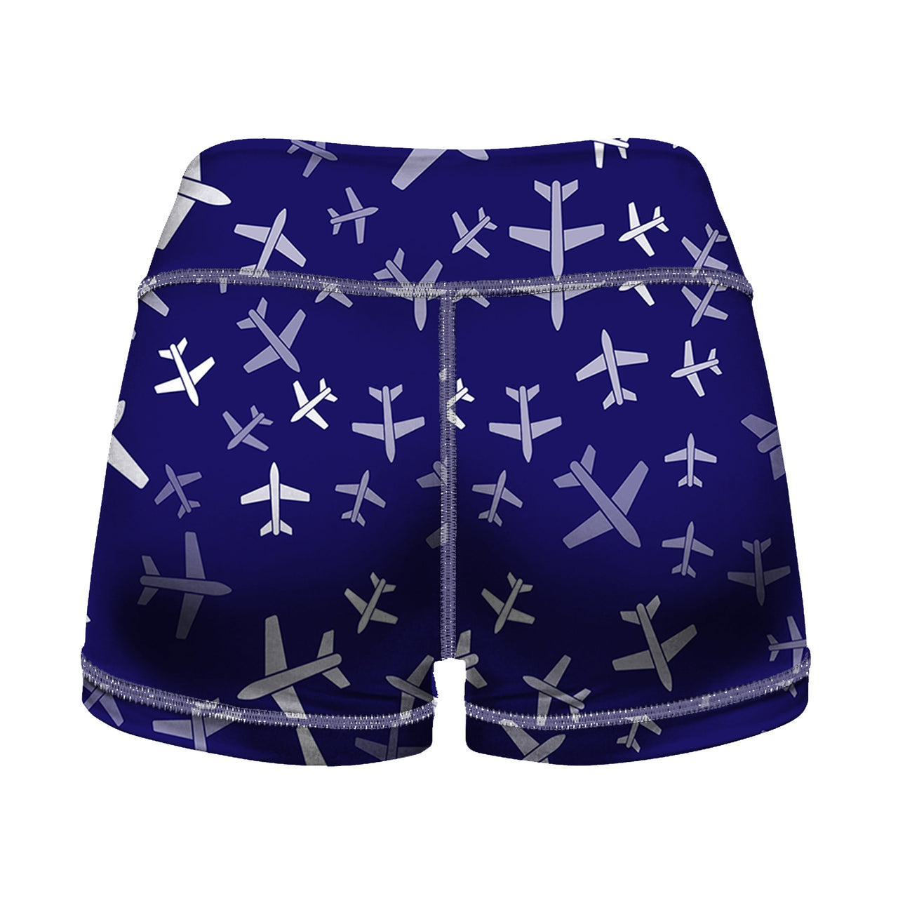 Different Sizes Seamless Airplanes Designed Women Yoga Shorts Pants