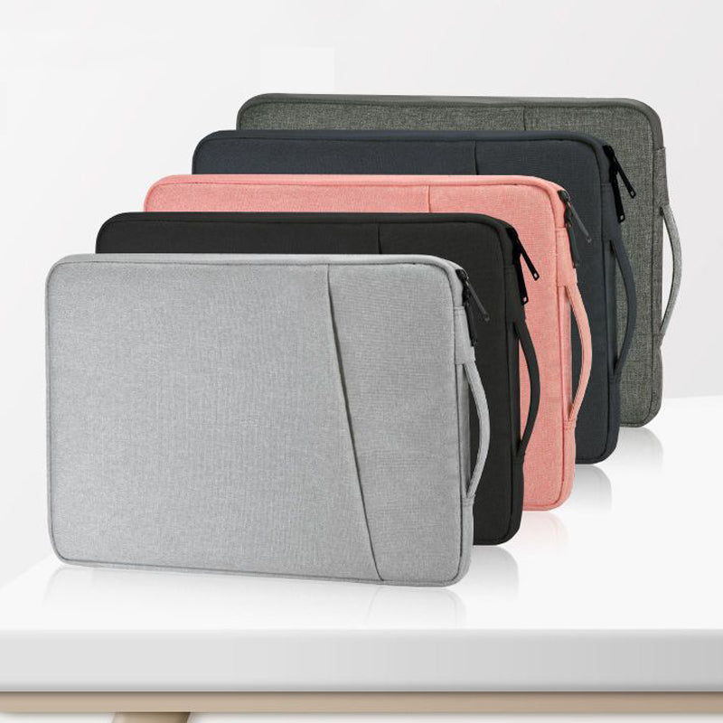 Large Capacity Water Resistant Shockproof Laptop Bag with Thick Fluffy Lining Handheld Tablet Case