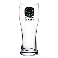 Thumbnail for Speed Is Life Designed Pilsner Beer Glasses