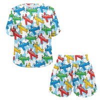 Thumbnail for Funny Airplanes Designed Women Summer Home Suits