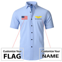 Thumbnail for Custom Flag &Custom Name (Special US Air Force) Design Super Quality Short Sleeve Shirts