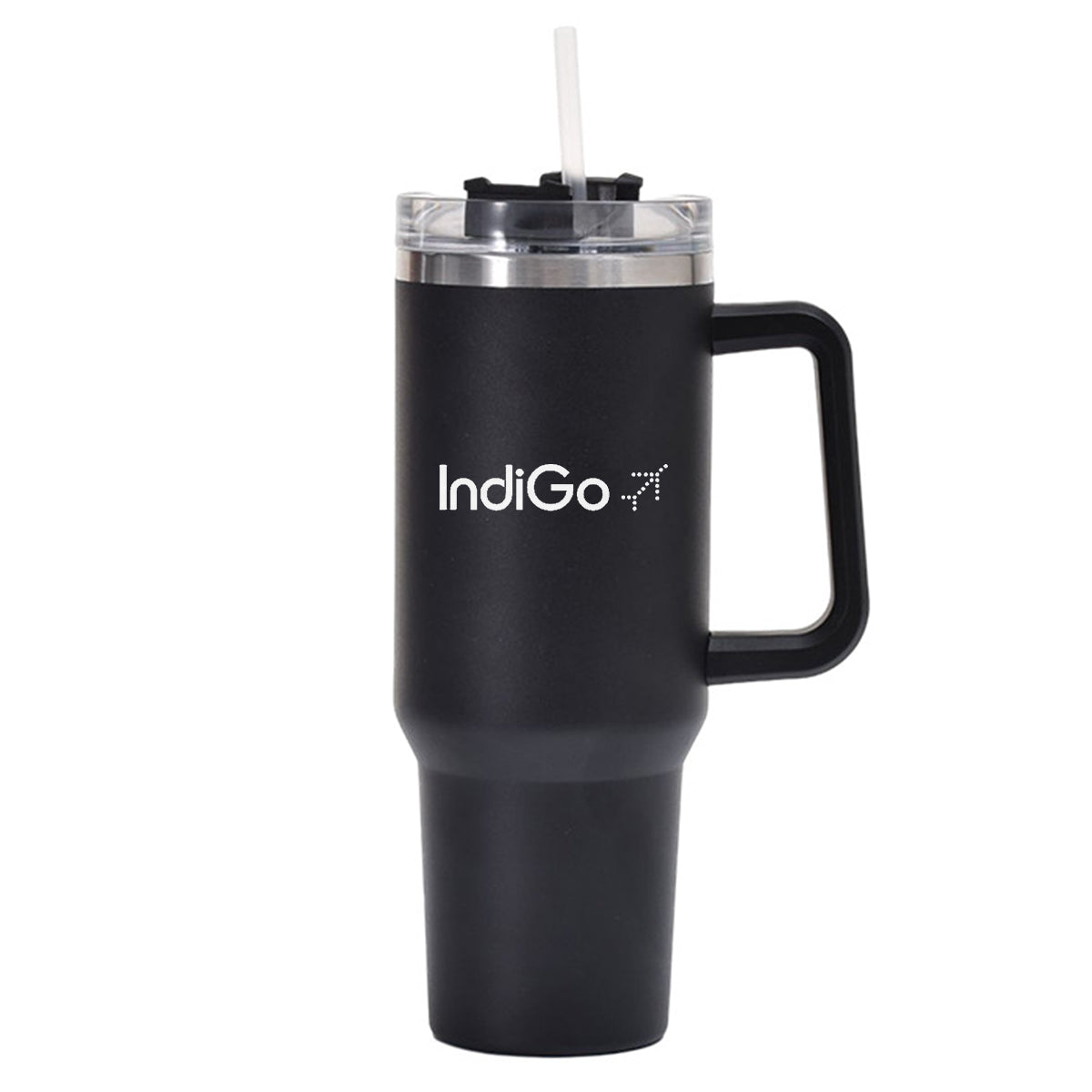 Indigo Airlines Designed 40oz Stainless Steel Car Mug With Holder