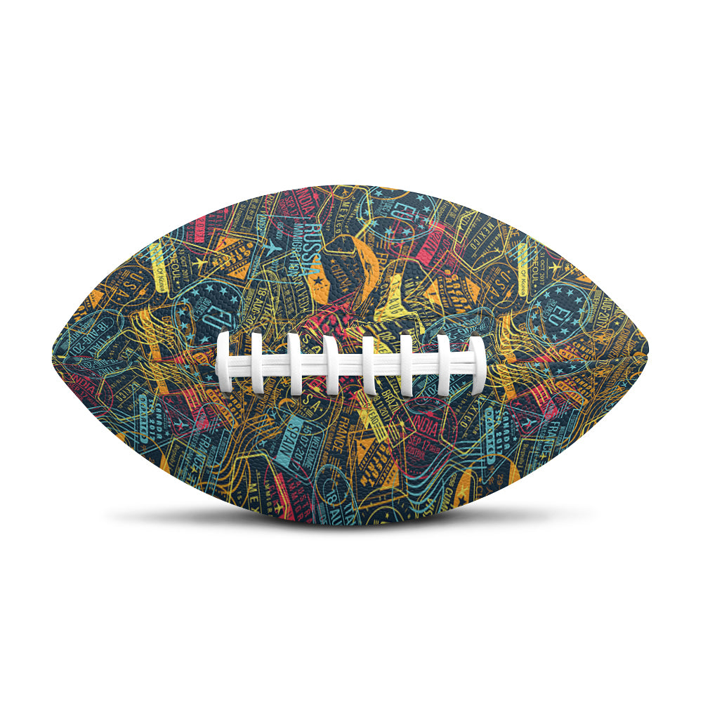 Dark Coloured Passport Stamps Designed Rugby