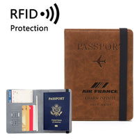 Thumbnail for Air France Airlines Designed Passport Cover Travel Wallet Passport Holder