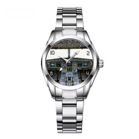 Thumbnail for Airbus A320 Cockpit (Wide) Designed Stainless Steel Band Watches