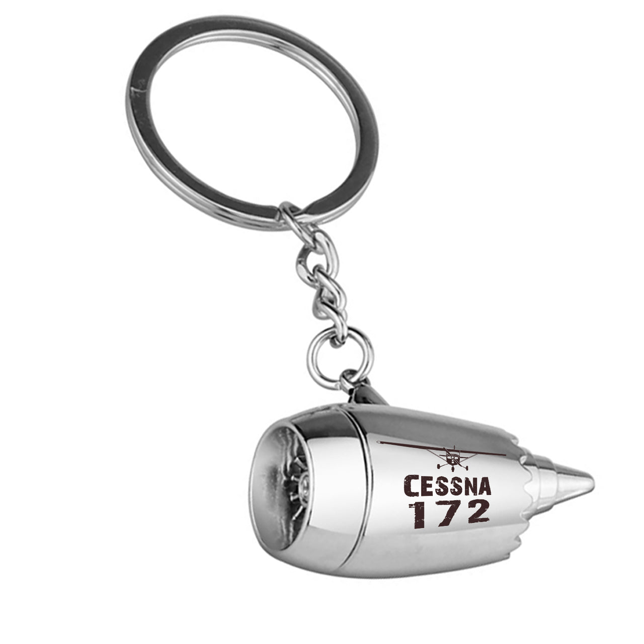 Cessna 172 & Plane Jet Engine Turbine Key Chains