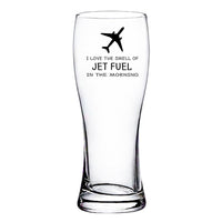 Thumbnail for I Love The Smell Of Jet Fuel In The Morning Designed Pilsner Beer Glasses