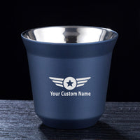 Thumbnail for Custom Name (Badge 4) Designed Double Wall Stainless Steel Coffee Mugs