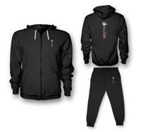 Thumbnail for Aviation Alphabet Designed Zipped Hoodies & Sweatpants Set