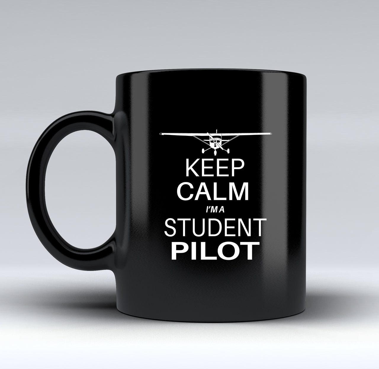 Student Pilot Designed Black Mugs