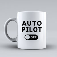 Thumbnail for Auto Pilot Off Designed Ceramic White Mugs
