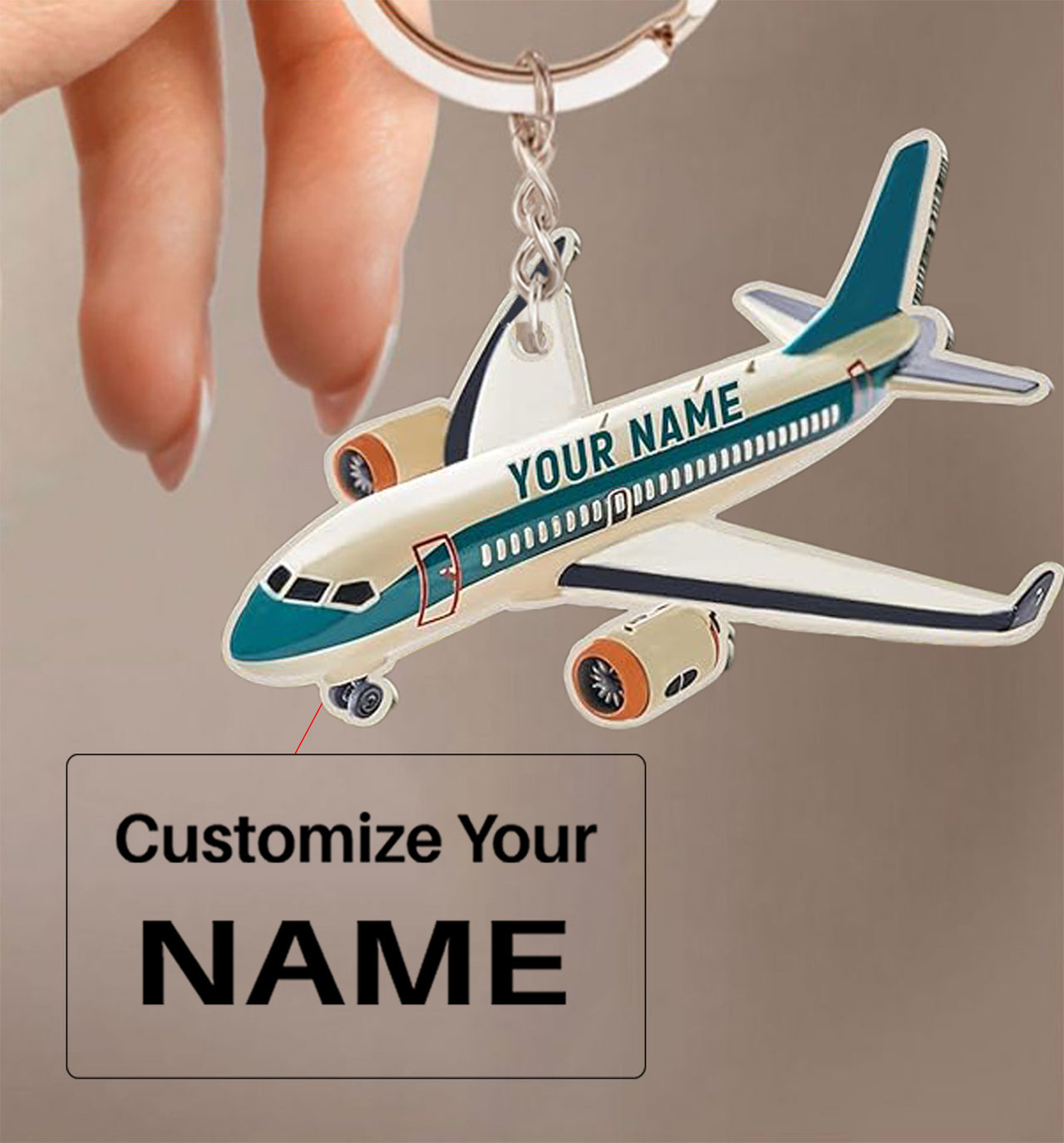 Personalized Airplane Ornaments Acrylic Key Chains