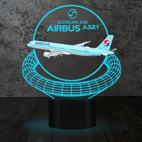 Thumbnail for Korean Air Airbus A321 Designed 3D Lamp