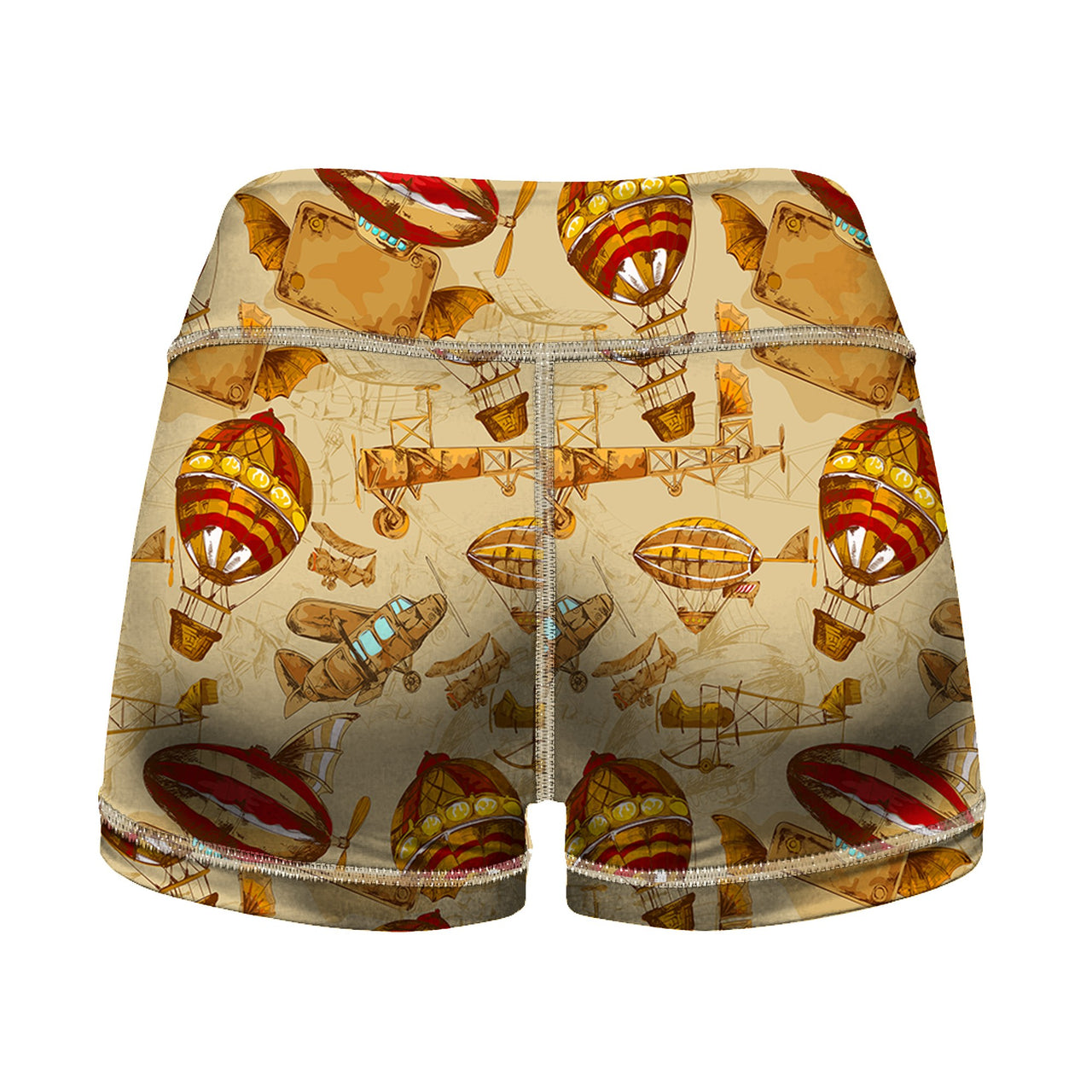 Graphical Travel Designed Women Yoga Shorts Pants