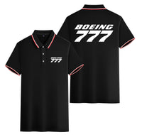 Thumbnail for Boeing 777 & Text Designed Stylish Polo T-Shirts (Double-Side)