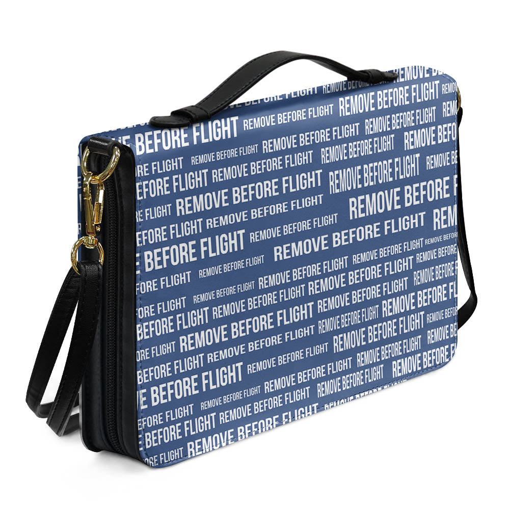 Remove Before Flight 3Blue Designed PU Accessories Bags Strap Style