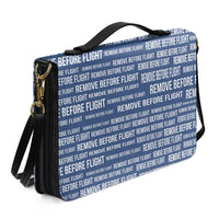 Thumbnail for Remove Before Flight 3Blue Designed PU Accessories Bags Strap Style
