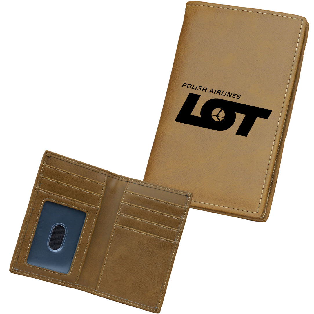 LOT Polish Airlines Designed Leather Card Holder Wallets