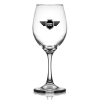 Thumbnail for Born To Fly & Badge Designed Wine Glasses